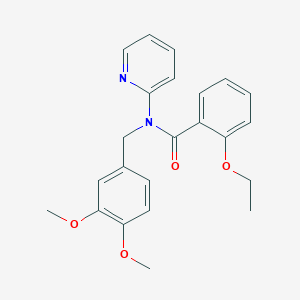 molecular formula C23H24N2O4 B11347032 N-(3,4-dimethoxybenzyl)-2-ethoxy-N-(pyridin-2-yl)benzamide 