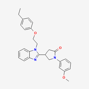 4-{1-[2-(4-ethylphenoxy)ethyl]-1H-benzimidazol-2-yl}-1-(3-methoxyphenyl)pyrrolidin-2-one