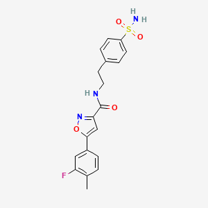 5-(3-fluoro-4-methylphenyl)-N-[2-(4-sulfamoylphenyl)ethyl]-1,2-oxazole-3-carboxamide