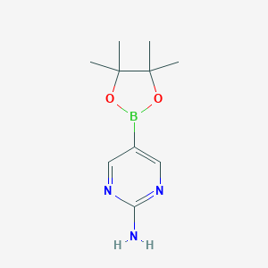 molecular formula C10H16BN3O2 B113471 5-(4,4,5,5-Tetramethyl-1,3,2-dioxaborolan-2-yl)pyrimidin-2-amine CAS No. 402960-38-7