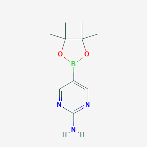 molecular formula C10H16BN3O2 B113471 5-(4,4,5,5-Tetrametil-1,3,2-dioxaborolan-2-il)pirimidin-2-amina CAS No. 402960-38-7