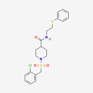 1-[(2-chlorobenzyl)sulfonyl]-N-[2-(phenylsulfanyl)ethyl]piperidine-4-carboxamide