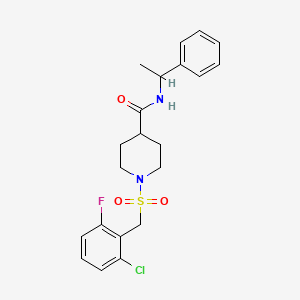 1-[(2-chloro-6-fluorobenzyl)sulfonyl]-N-(1-phenylethyl)piperidine-4-carboxamide