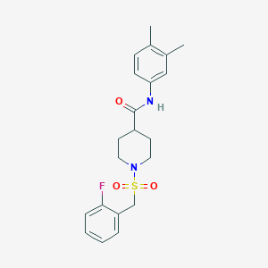 N-(3,4-dimethylphenyl)-1-[(2-fluorobenzyl)sulfonyl]piperidine-4-carboxamide