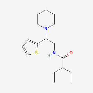 molecular formula C17H28N2OS B11347130 2-ethyl-N-[2-(piperidin-1-yl)-2-(thiophen-2-yl)ethyl]butanamide 