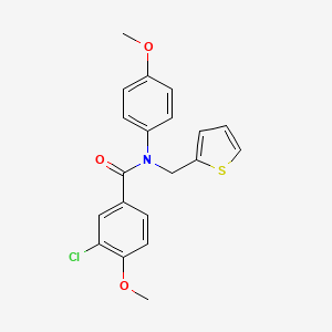 molecular formula C20H18ClNO3S B11347138 3-chloro-4-methoxy-N-(4-methoxyphenyl)-N-(thiophen-2-ylmethyl)benzamide 