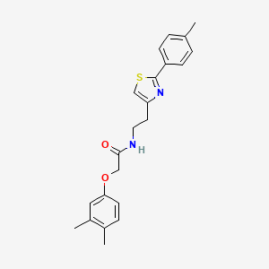 molecular formula C22H24N2O2S B11347166 2-(3,4-dimethylphenoxy)-N-{2-[2-(4-methylphenyl)-1,3-thiazol-4-yl]ethyl}acetamide 