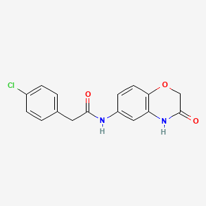 2-(4-chlorophenyl)-N-(3-oxo-3,4-dihydro-2H-1,4-benzoxazin-6-yl)acetamide