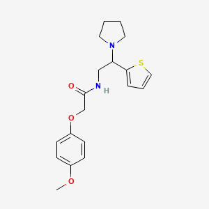 molecular formula C19H24N2O3S B11347180 2-(4-methoxyphenoxy)-N-[2-(pyrrolidin-1-yl)-2-(thiophen-2-yl)ethyl]acetamide 