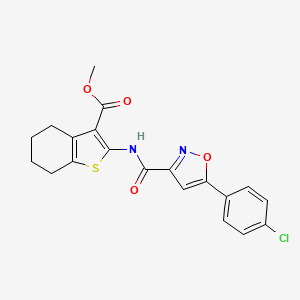 Methyl 2-({[5-(4-chlorophenyl)-1,2-oxazol-3-yl]carbonyl}amino)-4,5,6,7-tetrahydro-1-benzothiophene-3-carboxylate