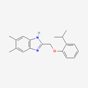 5,6-dimethyl-2-{[2-(propan-2-yl)phenoxy]methyl}-1H-benzimidazole