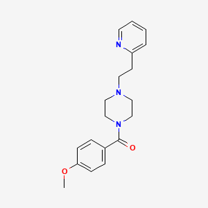 molecular formula C19H23N3O2 B11347238 (4-Methoxyphenyl){4-[2-(pyridin-2-yl)ethyl]piperazin-1-yl}methanone 