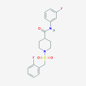 1-[(2-fluorobenzyl)sulfonyl]-N-(3-fluorophenyl)piperidine-4-carboxamide