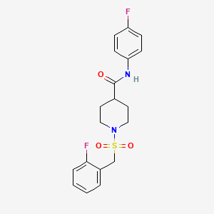 1-[(2-fluorobenzyl)sulfonyl]-N-(4-fluorophenyl)piperidine-4-carboxamide