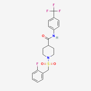 1-[(2-fluorobenzyl)sulfonyl]-N-[4-(trifluoromethyl)phenyl]piperidine-4-carboxamide