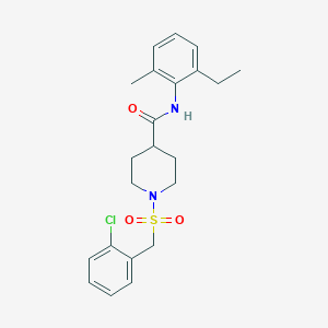 1-[(2-chlorobenzyl)sulfonyl]-N-(2-ethyl-6-methylphenyl)piperidine-4-carboxamide