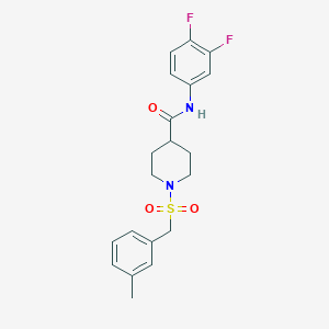 N-(3,4-difluorophenyl)-1-[(3-methylbenzyl)sulfonyl]piperidine-4-carboxamide