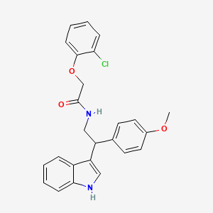 molecular formula C25H23ClN2O3 B11347284 2-(2-chlorophenoxy)-N-[2-(1H-indol-3-yl)-2-(4-methoxyphenyl)ethyl]acetamide 