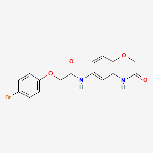 2-(4-bromophenoxy)-N-(3-oxo-3,4-dihydro-2H-1,4-benzoxazin-6-yl)acetamide