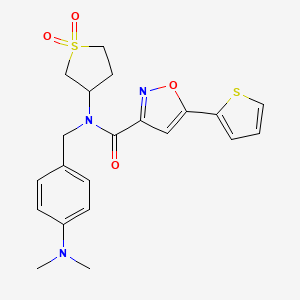 N-[4-(dimethylamino)benzyl]-N-(1,1-dioxidotetrahydrothiophen-3-yl)-5-(thiophen-2-yl)-1,2-oxazole-3-carboxamide