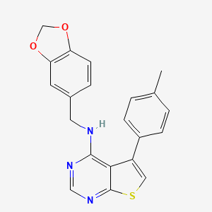 N-(1,3-benzodioxol-5-ylmethyl)-5-(4-methylphenyl)thieno[2,3-d]pyrimidin-4-amine