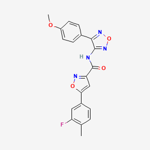 5-(3-fluoro-4-methylphenyl)-N-[4-(4-methoxyphenyl)-1,2,5-oxadiazol-3-yl]-1,2-oxazole-3-carboxamide