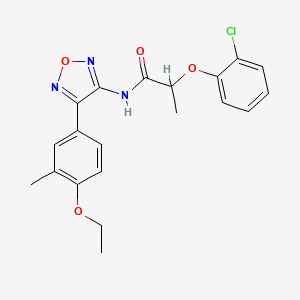 2-(2-chlorophenoxy)-N-[4-(4-ethoxy-3-methylphenyl)-1,2,5-oxadiazol-3-yl]propanamide