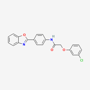 N-[4-(1,3-benzoxazol-2-yl)phenyl]-2-(3-chlorophenoxy)acetamide