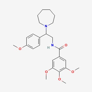 molecular formula C25H34N2O5 B11347383 N-[2-(azepan-1-yl)-2-(4-methoxyphenyl)ethyl]-3,4,5-trimethoxybenzamide 