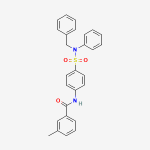 molecular formula C27H24N2O3S B11347391 N-{4-[benzyl(phenyl)sulfamoyl]phenyl}-3-methylbenzamide 