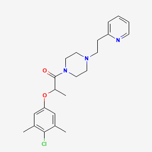 2-(4-Chloro-3,5-dimethylphenoxy)-1-{4-[2-(pyridin-2-yl)ethyl]piperazin-1-yl}propan-1-one