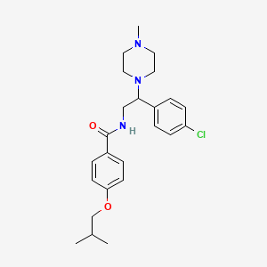 molecular formula C24H32ClN3O2 B11347416 N-[2-(4-chlorophenyl)-2-(4-methylpiperazin-1-yl)ethyl]-4-(2-methylpropoxy)benzamide 