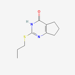 2-(propylsulfanyl)-3,5,6,7-tetrahydro-4H-cyclopenta[d]pyrimidin-4-one