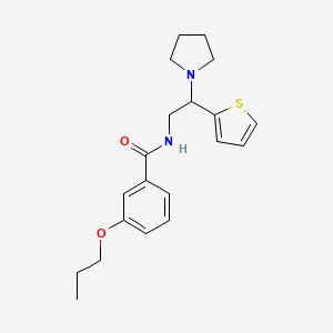 3-propoxy-N-[2-(pyrrolidin-1-yl)-2-(thiophen-2-yl)ethyl]benzamide