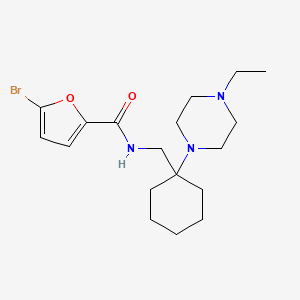 molecular formula C18H28BrN3O2 B11347507 5-bromo-N-{[1-(4-ethylpiperazin-1-yl)cyclohexyl]methyl}furan-2-carboxamide 