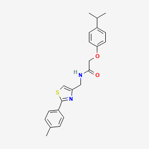 molecular formula C22H24N2O2S B11347513 N-{[2-(4-methylphenyl)-1,3-thiazol-4-yl]methyl}-2-[4-(propan-2-yl)phenoxy]acetamide 