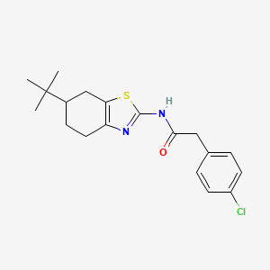 N-(6-tert-butyl-4,5,6,7-tetrahydro-1,3-benzothiazol-2-yl)-2-(4-chlorophenyl)acetamide