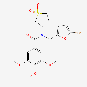 N-[(5-bromofuran-2-yl)methyl]-N-(1,1-dioxidotetrahydrothiophen-3-yl)-3,4,5-trimethoxybenzamide