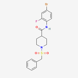 1-(benzylsulfonyl)-N-(4-bromo-2-fluorophenyl)piperidine-4-carboxamide