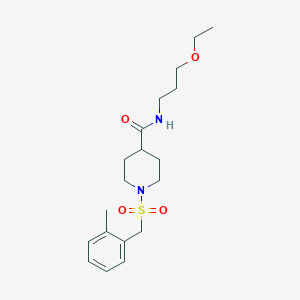 N-(3-ethoxypropyl)-1-[(2-methylbenzyl)sulfonyl]piperidine-4-carboxamide