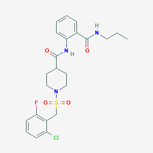 1-[(2-chloro-6-fluorobenzyl)sulfonyl]-N-[2-(propylcarbamoyl)phenyl]piperidine-4-carboxamide