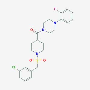 {1-[(3-Chlorobenzyl)sulfonyl]piperidin-4-yl}[4-(2-fluorophenyl)piperazin-1-yl]methanone