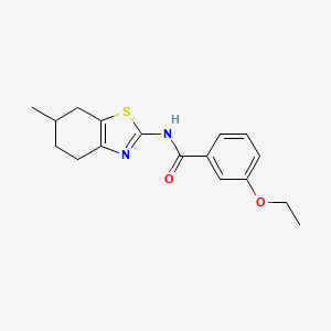 molecular formula C17H20N2O2S B11347647 3-ethoxy-N-(6-methyl-4,5,6,7-tetrahydro-1,3-benzothiazol-2-yl)benzamide 