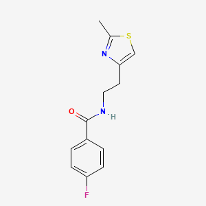 4-fluoro-N-[2-(2-methyl-1,3-thiazol-4-yl)ethyl]benzamide