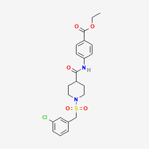 Ethyl 4-[({1-[(3-chlorobenzyl)sulfonyl]piperidin-4-yl}carbonyl)amino]benzoate