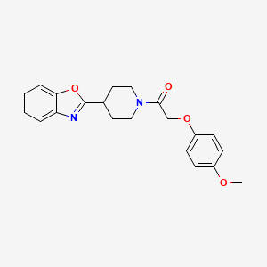 molecular formula C21H22N2O4 B11347671 1-[4-(1,3-Benzoxazol-2-yl)piperidin-1-yl]-2-(4-methoxyphenoxy)ethanone 