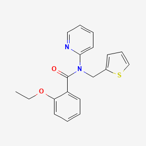 molecular formula C19H18N2O2S B11347683 2-ethoxy-N-(pyridin-2-yl)-N-(thiophen-2-ylmethyl)benzamide 