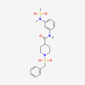 molecular formula C21H27N3O5S2 B11347717 1-(benzylsulfonyl)-N-{3-[methyl(methylsulfonyl)amino]phenyl}piperidine-4-carboxamide 