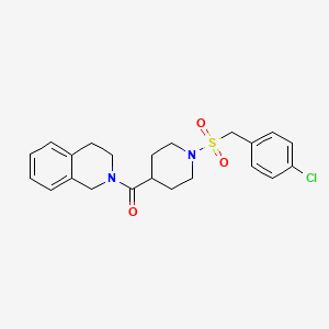 {1-[(4-chlorobenzyl)sulfonyl]piperidin-4-yl}(3,4-dihydroisoquinolin-2(1H)-yl)methanone