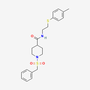 1-(benzylsulfonyl)-N-{2-[(4-methylphenyl)sulfanyl]ethyl}piperidine-4-carboxamide